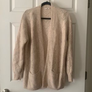Gap Beige Knit Open Sweater